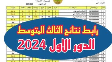 لينك الاستعلام عن نتائج الثالث متوسط 2024 محافظة نينوى دور اول عموم العراق بالاسم موقع نتائجنا