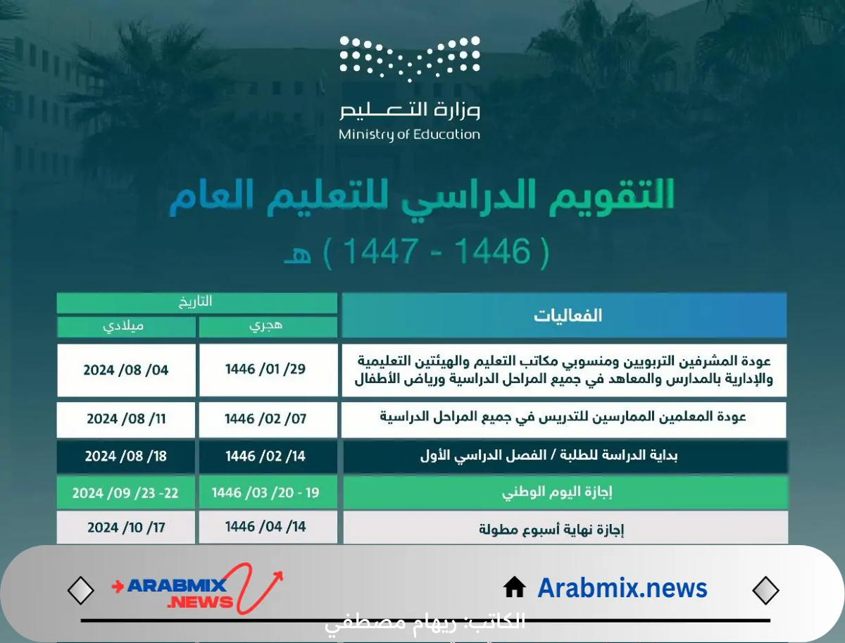 متى عودة المعلمين والطلاب في السعودية 1446؟.. التعليم تجيب